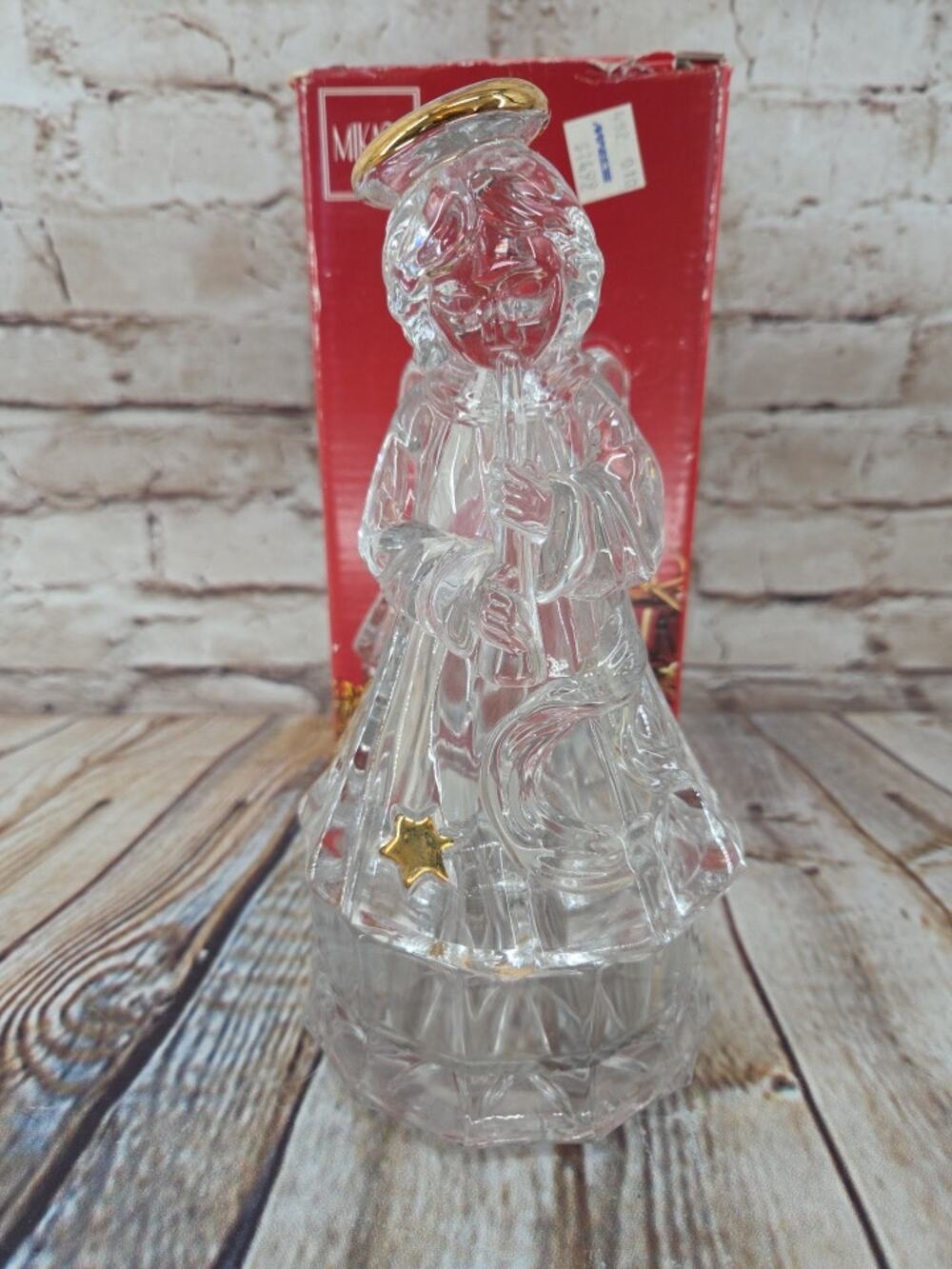 Mikasa Vintage Glass Angel Figurine with Box
